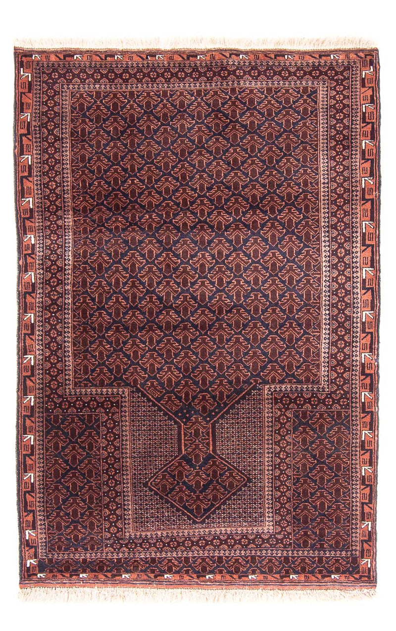 Belutsch Teppich - Gebetsteppich - 138 x 93 cm - dunkelblau