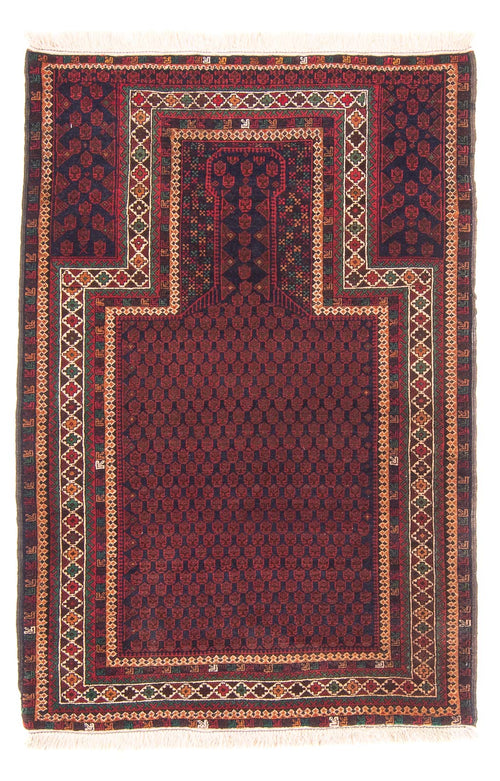 Belutsch Teppich - Gebetsteppich - 147 x 96 cm - blau