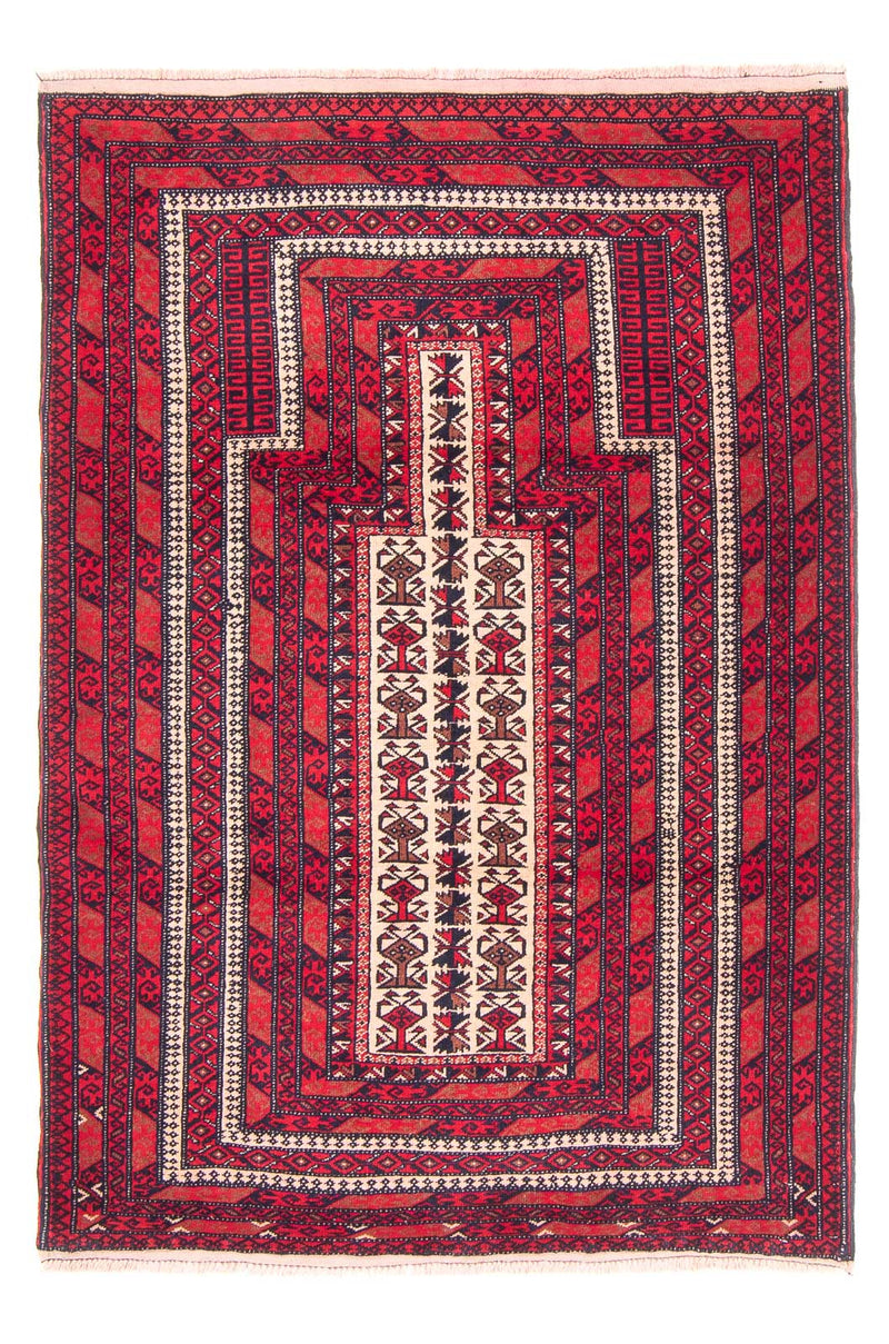 Belutsch Teppich - Gebetsteppich - 135 x 100 cm - beige
