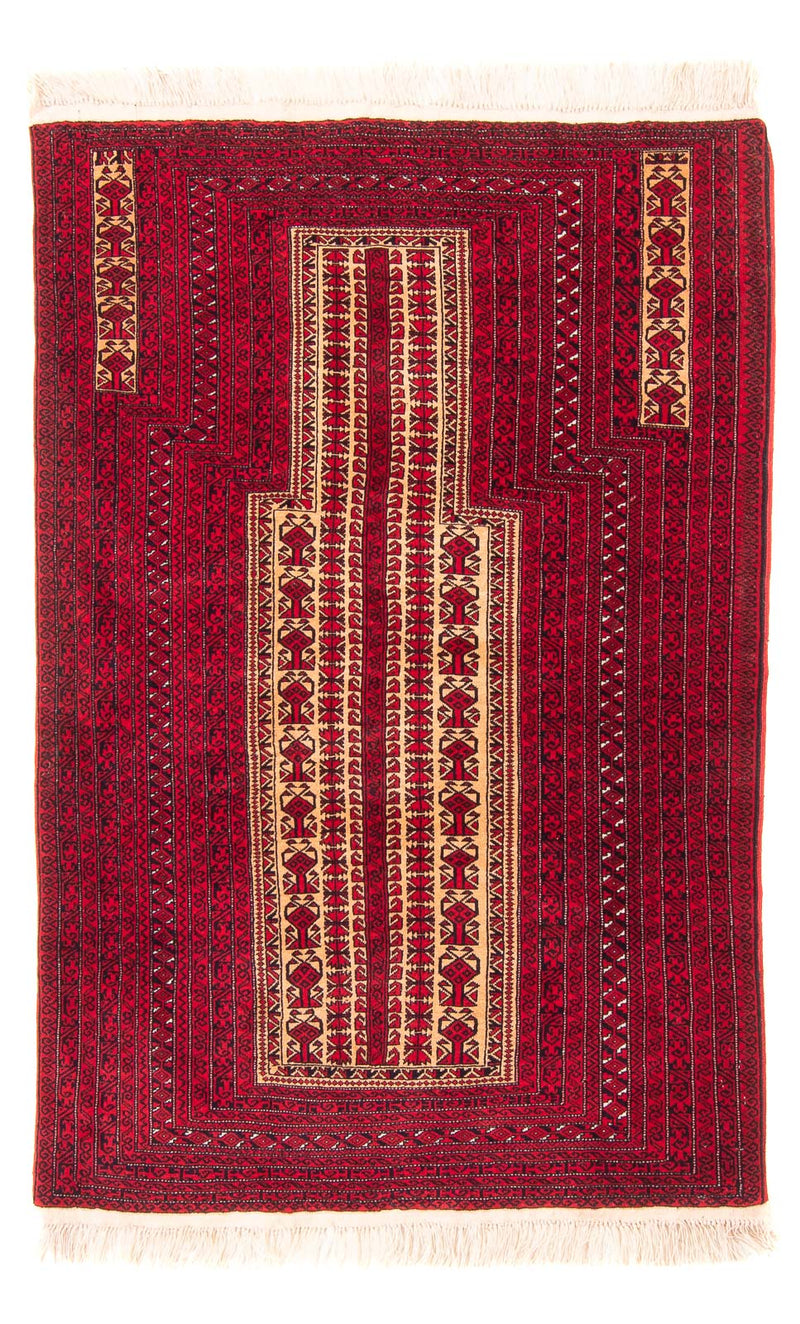 Belutsch Teppich - Gebetsteppich - 132 x 92 cm - beige