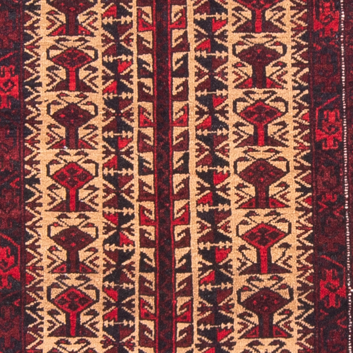 Belutsch Teppich - Gebetsteppich - 130 x 83 cm - beige