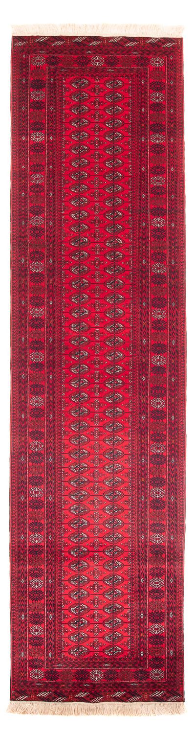 Läufer Afghan - Buchara - 380 x 90 cm - rot