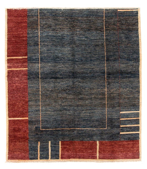 Ziegler Teppich - Modern quadratisch  - 215 x 197 cm - blau