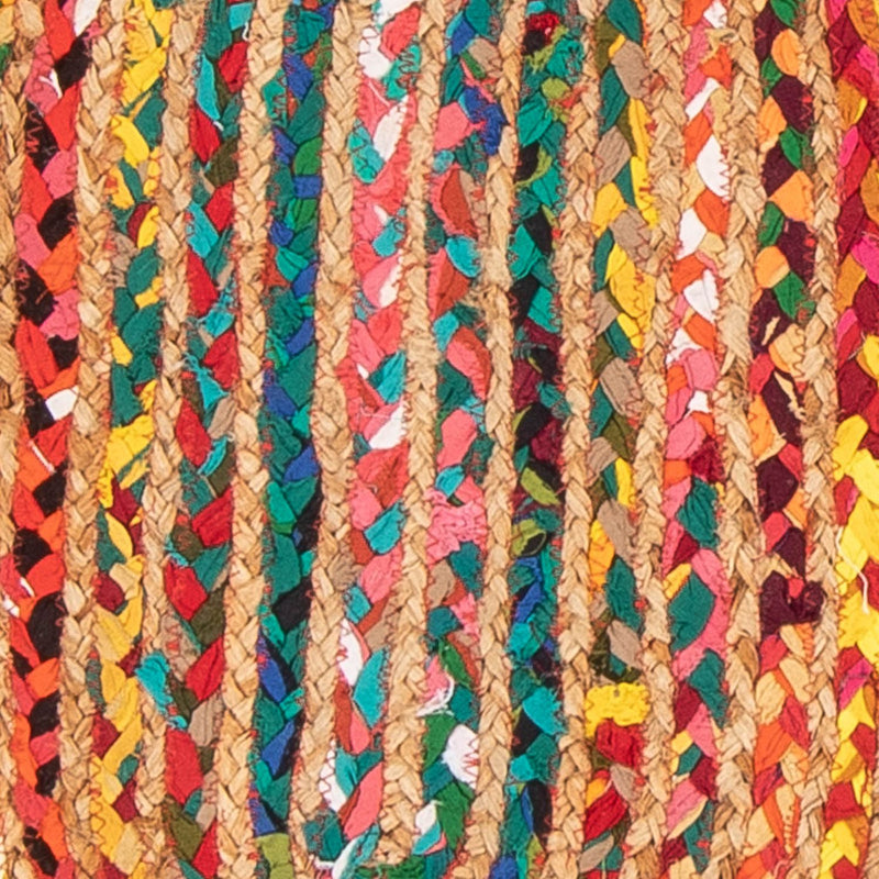 Sisalteppich oval  - 91 x 61 cm - mehrfarbig