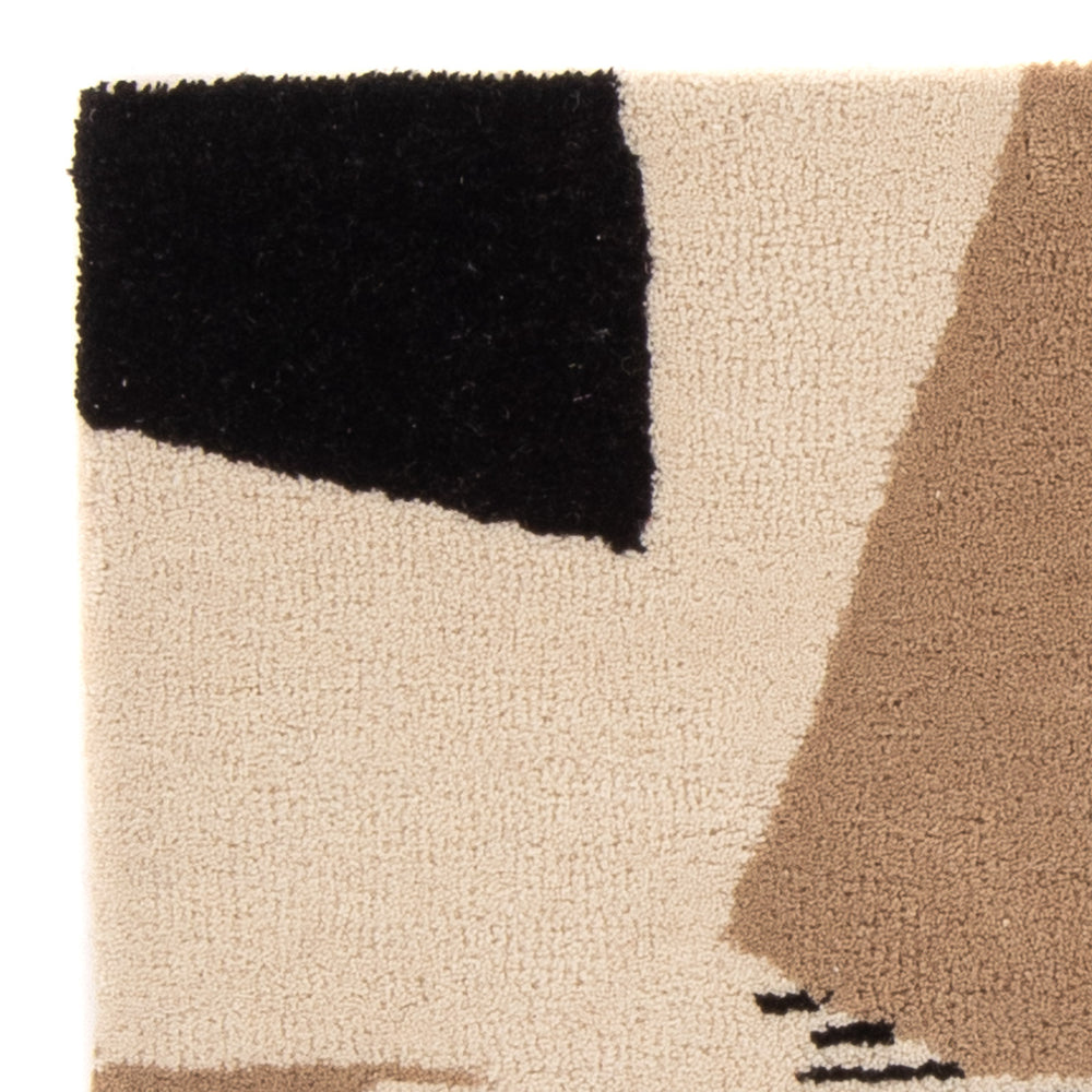 Wollteppich - 90 x 60 cm - beige