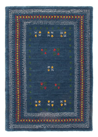 Gabbeh Teppich - Loribaft Softy - 90 x 60 cm - blau