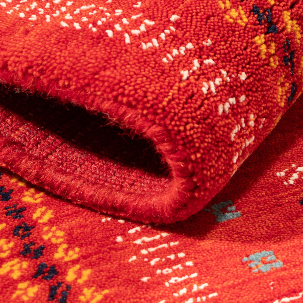 Gabbeh Teppich - Loribaft Softy - 90 x 60 cm - rot