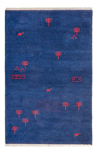 Gabbeh Teppich - Indus - 180 x 120 cm - dunkelblau