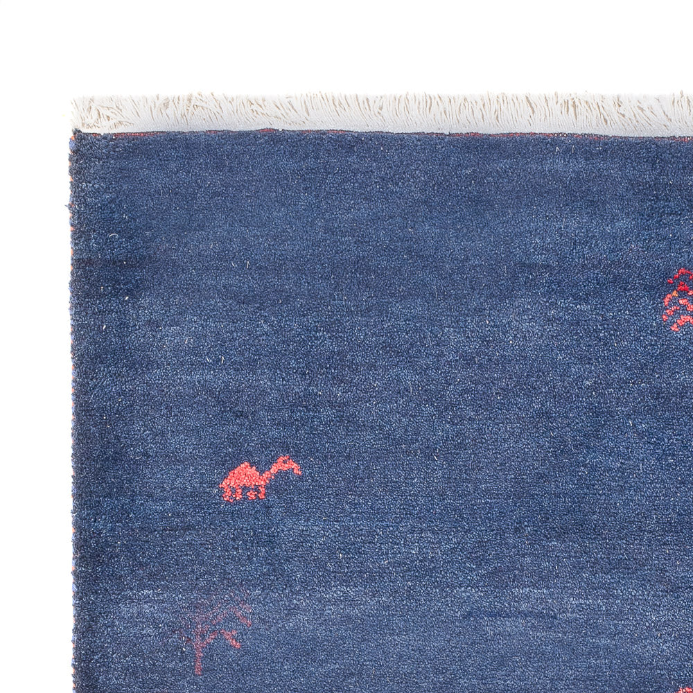 Gabbeh Teppich - Indus - 180 x 120 cm - dunkelblau
