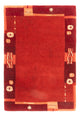 Nepal Teppich - 90 x 60 cm - rot