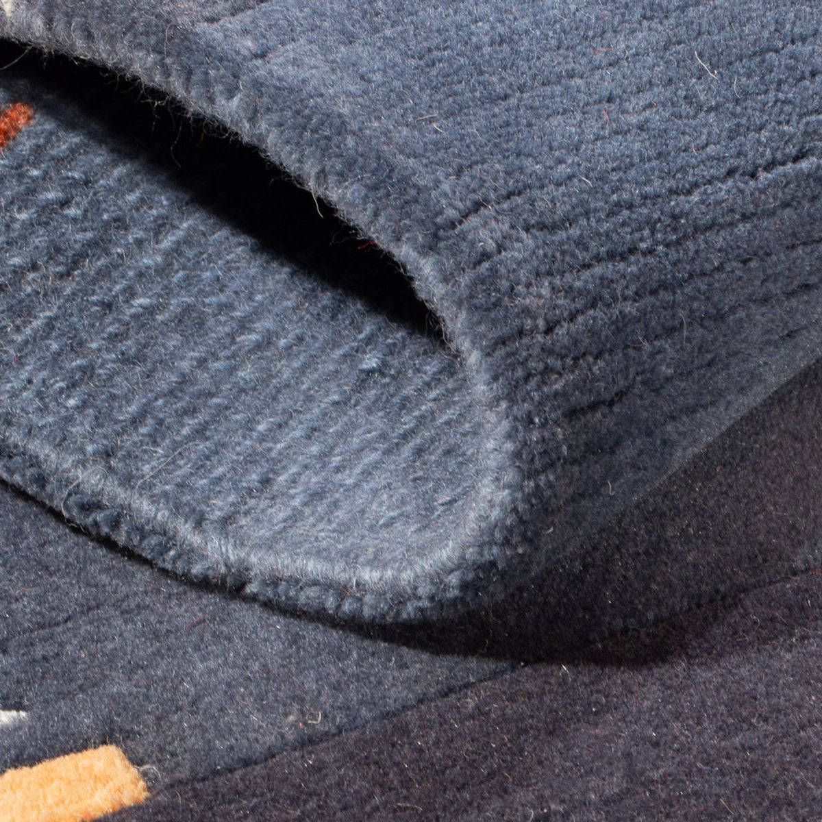 Nepal Teppich - 90 x 60 cm - dunkelblau