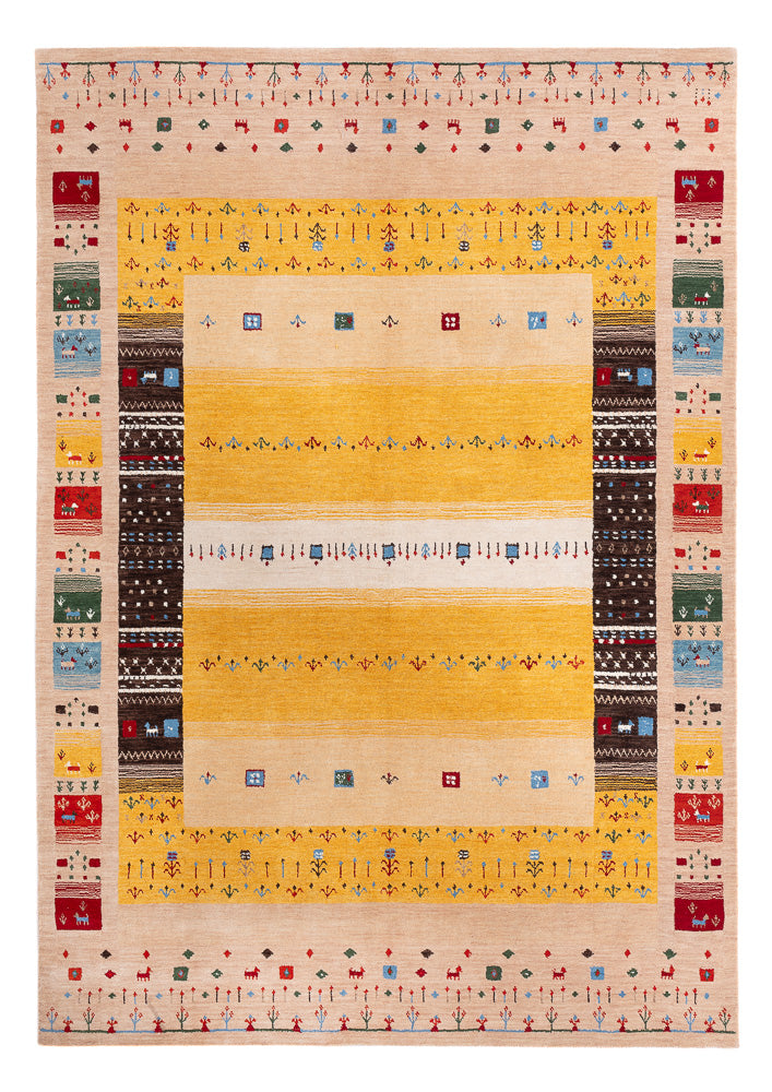 Gabbeh Teppich - Loribaft Softy - 240 x 170 cm - gold