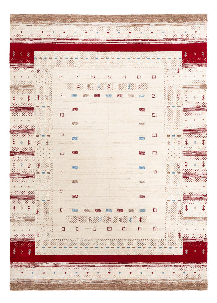 Gabbeh Teppich - Loribaft Softy - 240 x 170 cm - naturweiß