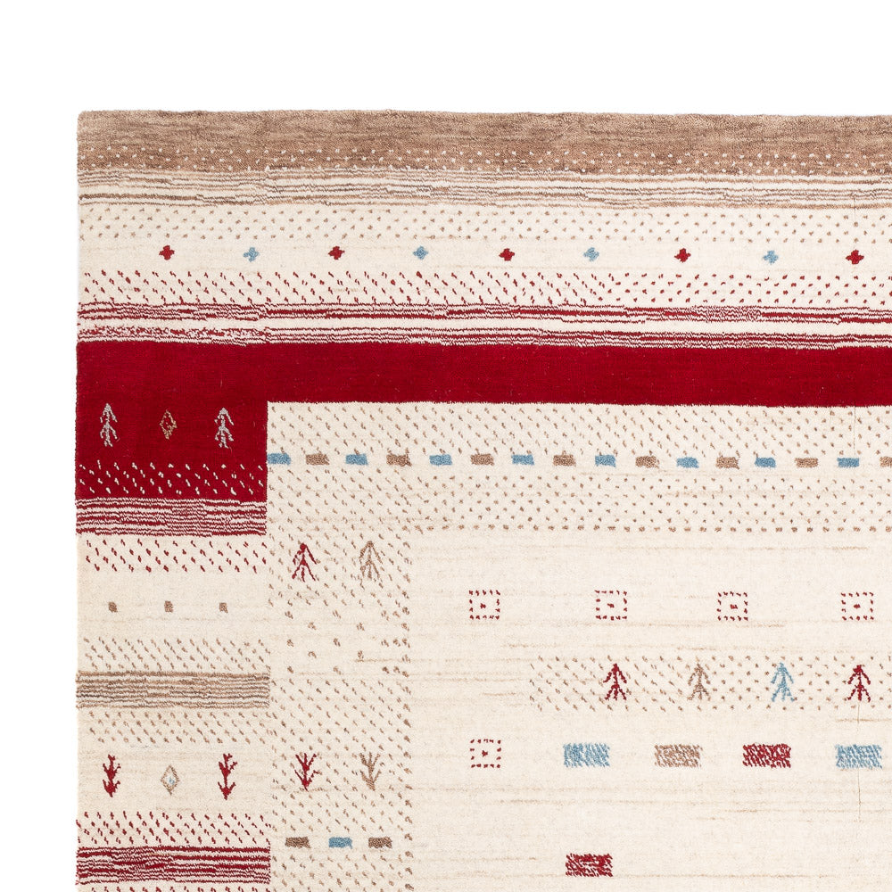 Gabbeh Teppich - Loribaft Softy - 240 x 170 cm - naturweiß