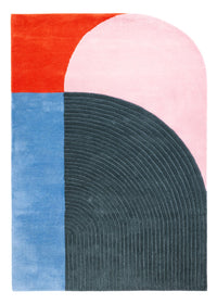 Designer Teppich - 200 x 140 cm - mehrfarbig