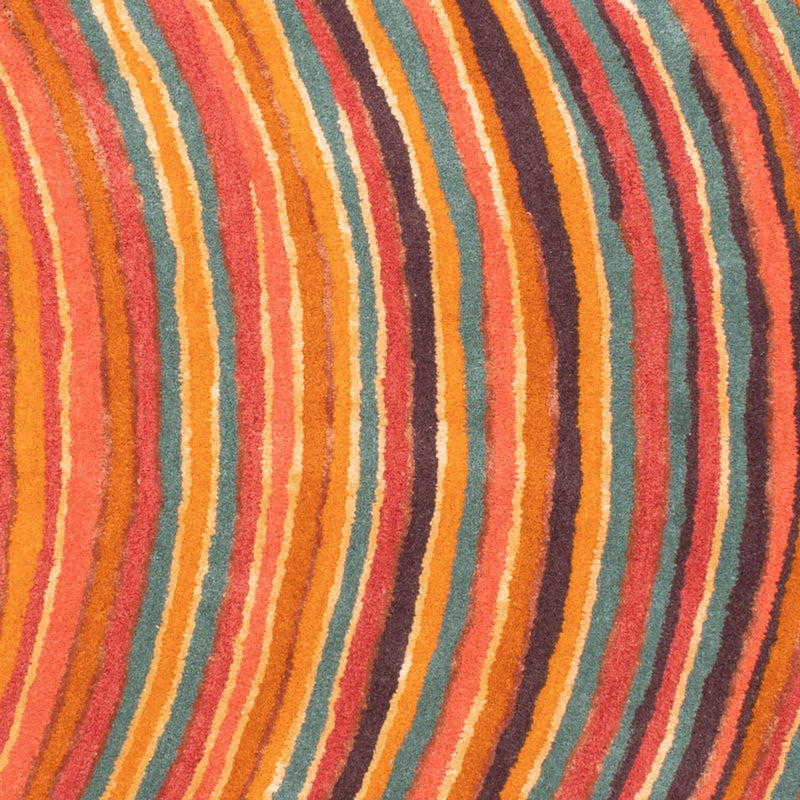 Designer Teppich oval  - 200 x 140 cm - mehrfarbig