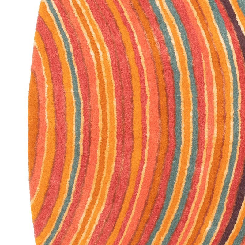 Designer Teppich oval  - 200 x 140 cm - mehrfarbig