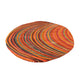 Designer Teppich oval  - 200 x 140 cm - mehrfarbig
