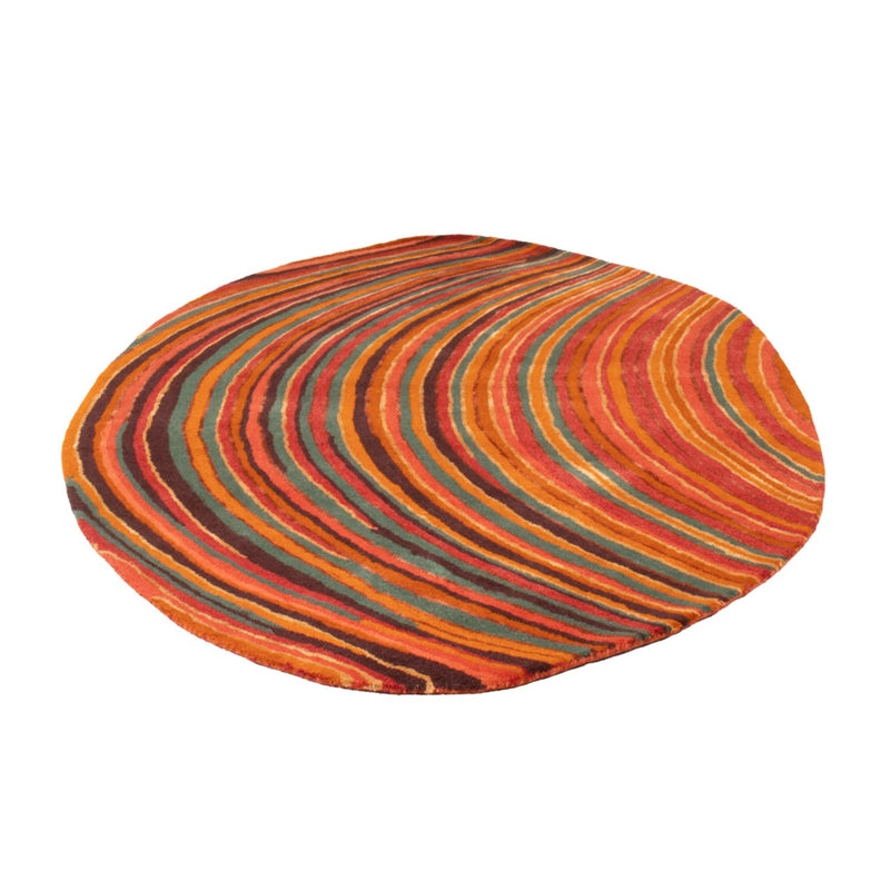 Designer Teppich oval  - 200 x 140 cm - mehrfarbig