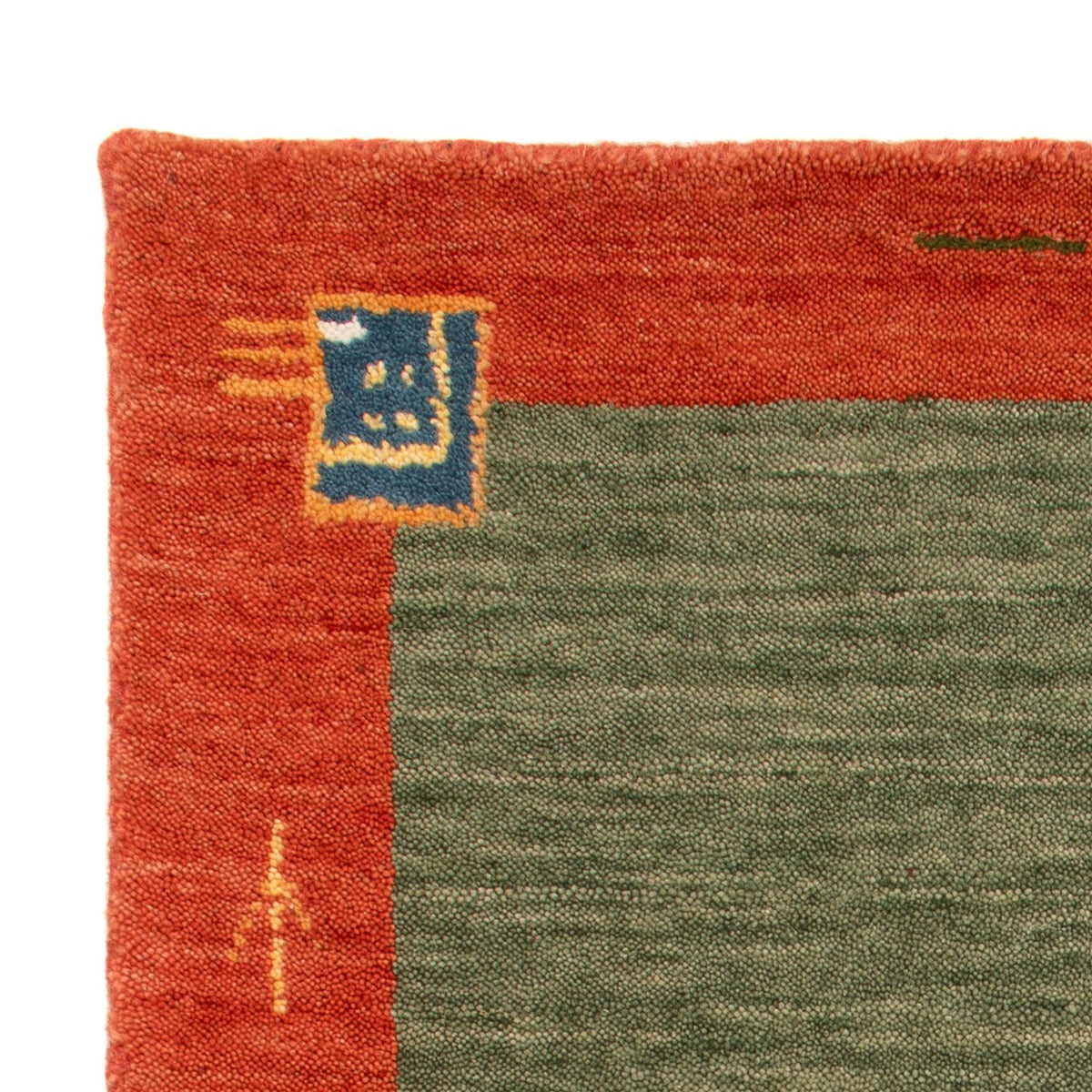 Gabbeh Teppich - Softy - 90 x 60 cm - grün