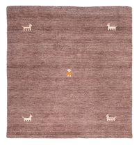 Gabbeh Teppich - Softy quadratisch  - 150 x 150 cm - braun