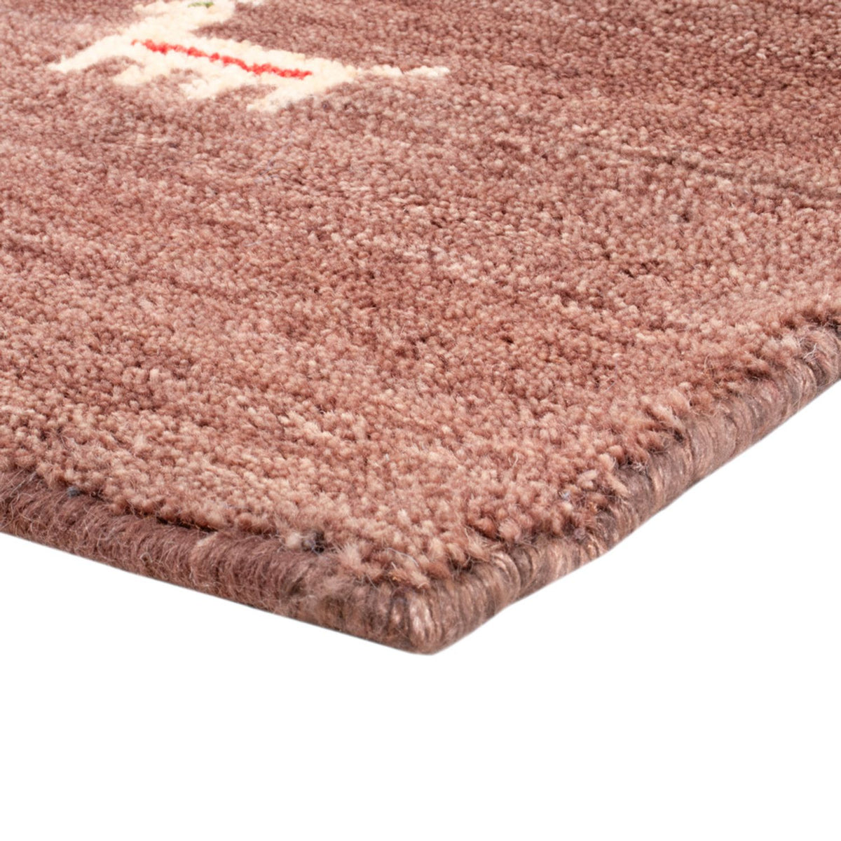 Gabbeh Teppich - Softy quadratisch  - 150 x 150 cm - braun