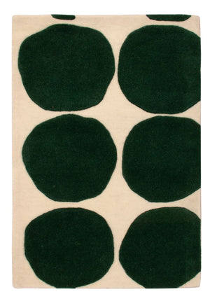 Wollteppich - 90 x 60 cm - grün
