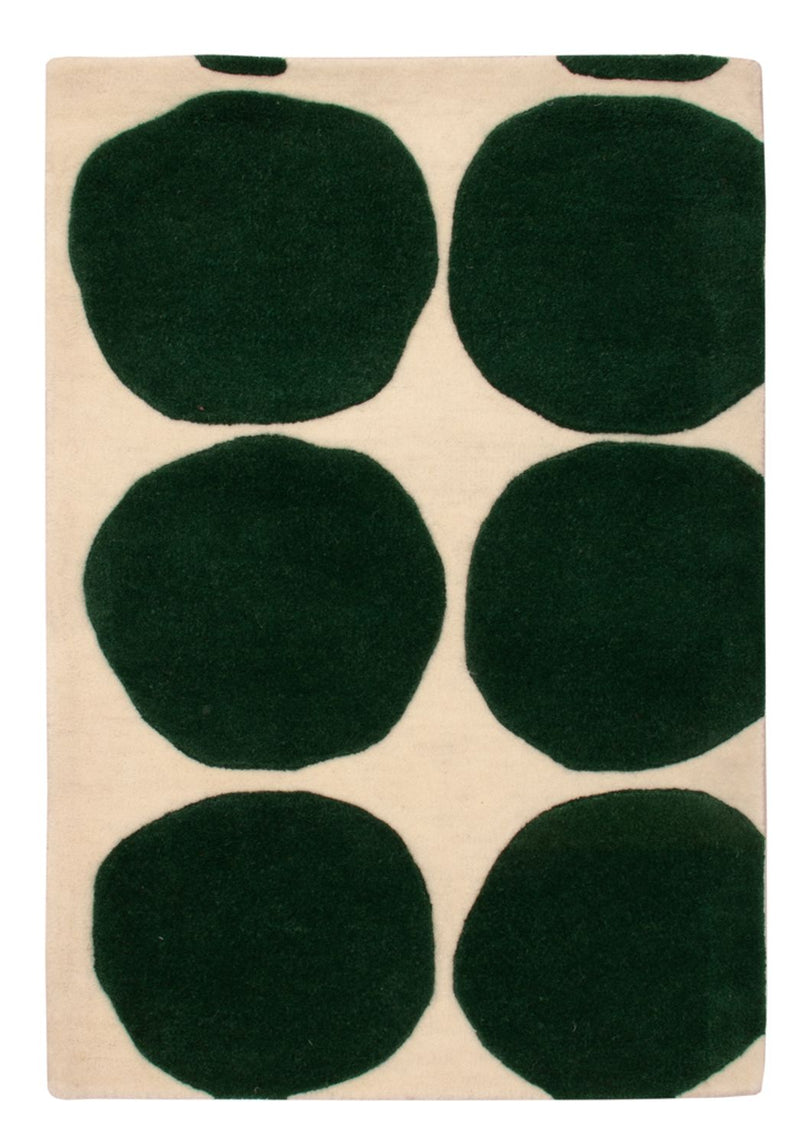 Wollteppich - 90 x 60 cm - grün