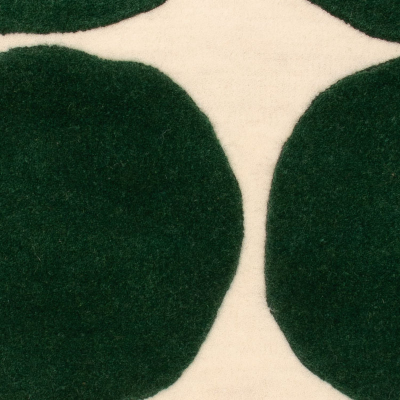 Wollteppich - 90 x 60 cm - grün
