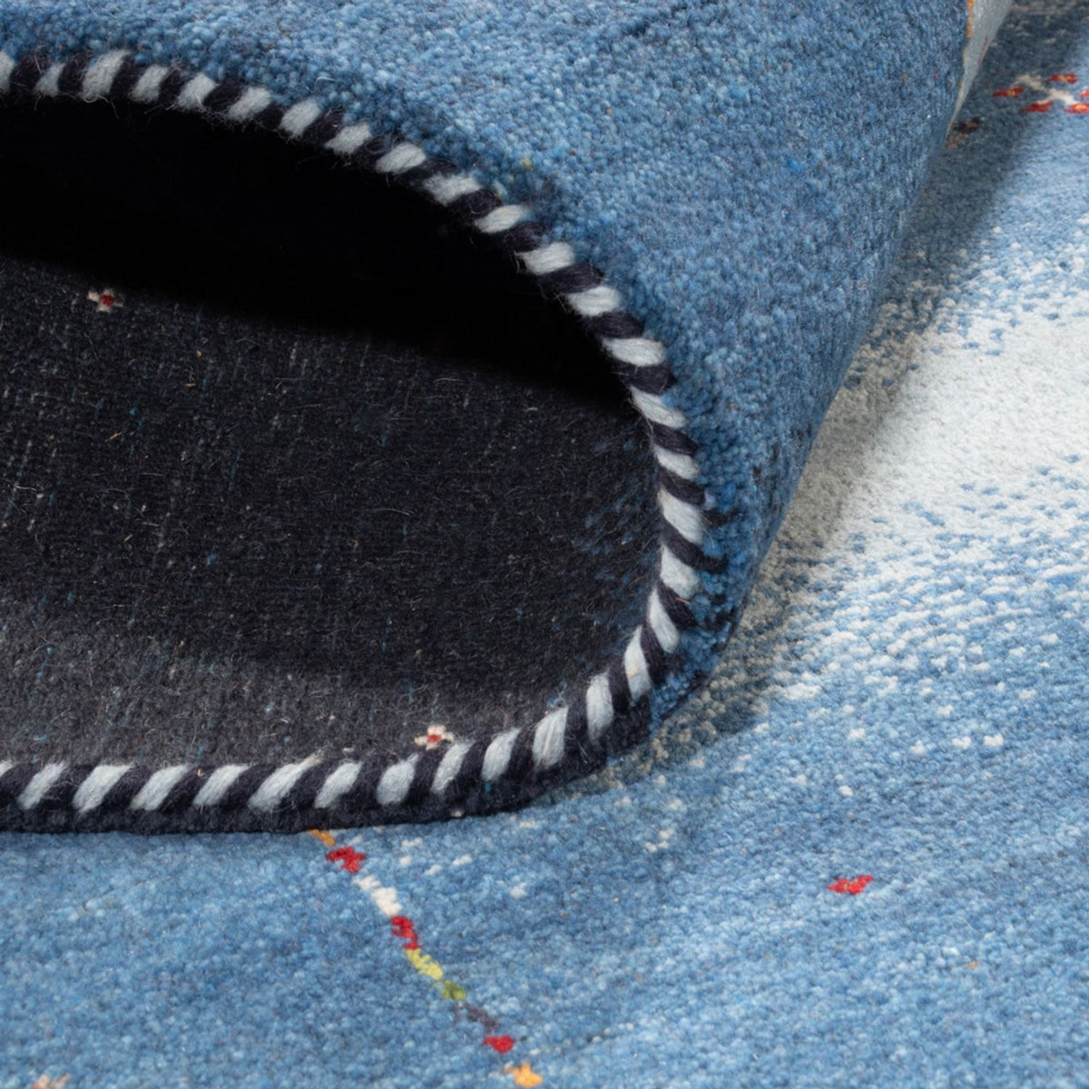 Gabbeh Teppich - Loribaft Indus - 243 x 169 cm - blau