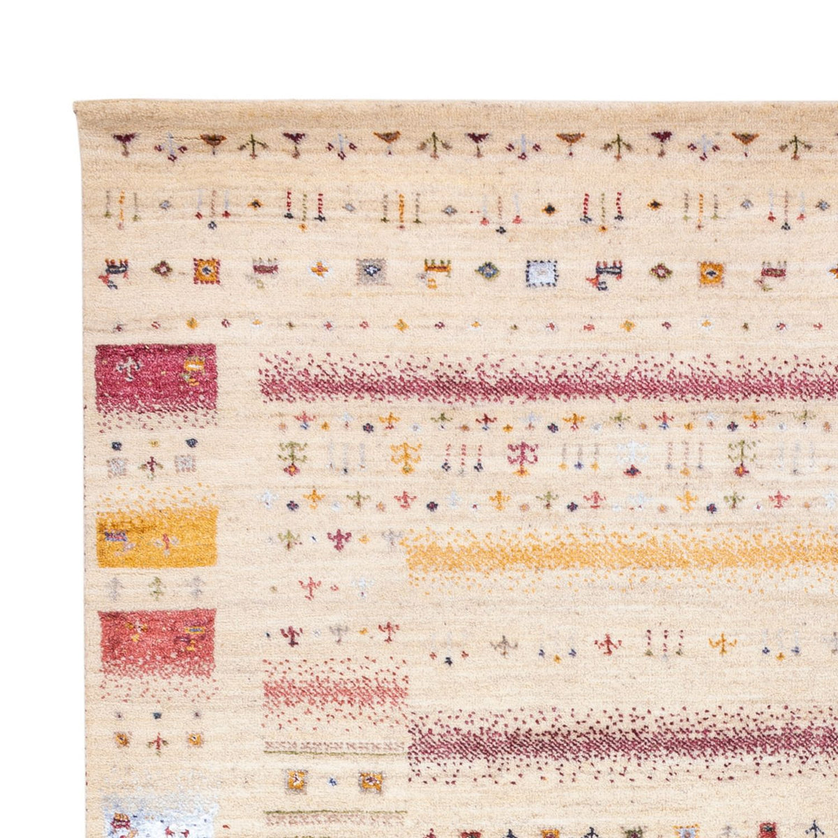 Gabbeh Teppich - Loribaft Indus - 245 x 174 cm - creme