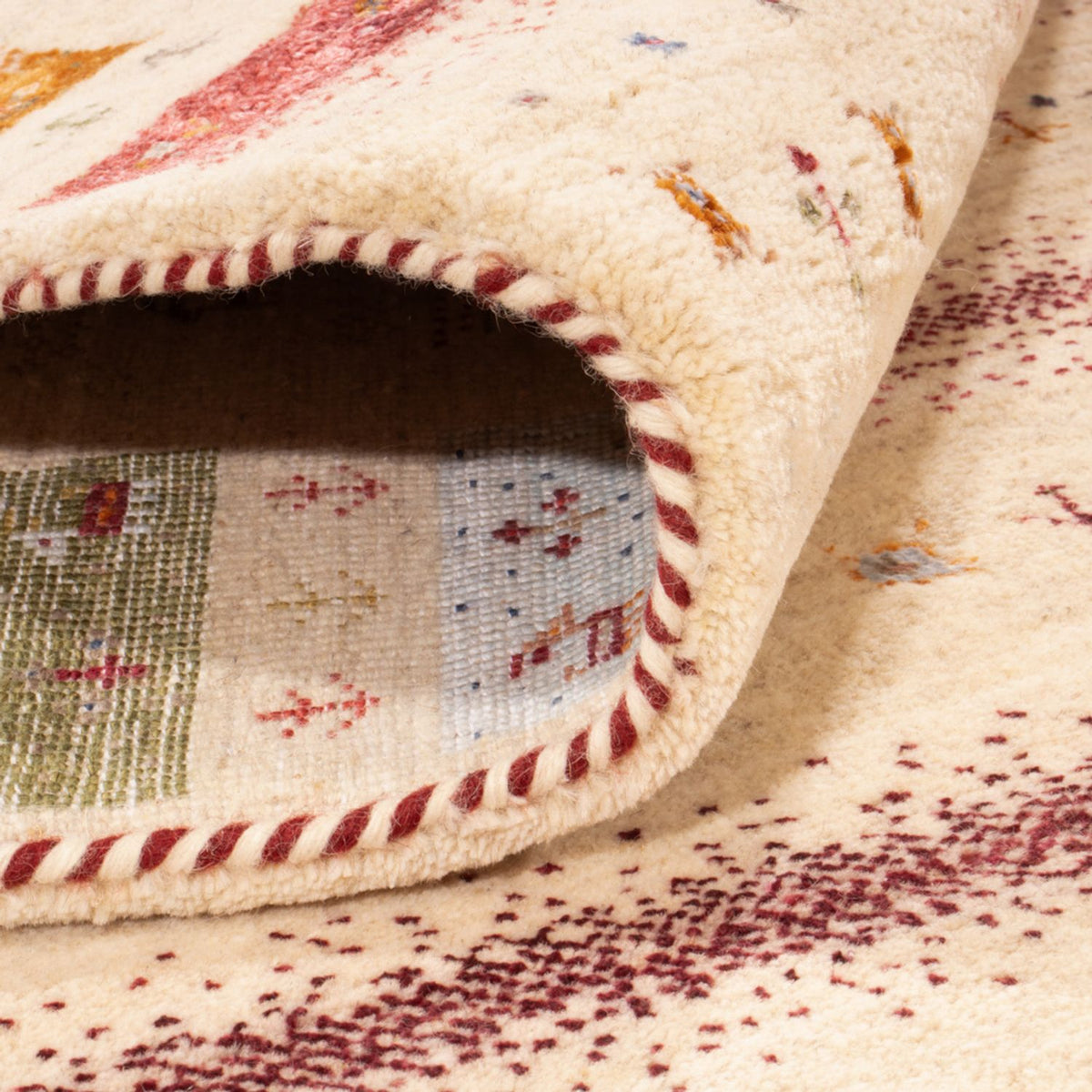 Gabbeh Teppich - Loribaft Indus - 245 x 174 cm - creme