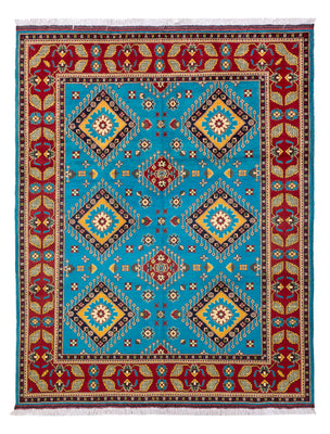 Afghan Teppich - 195 x 150 cm - blau