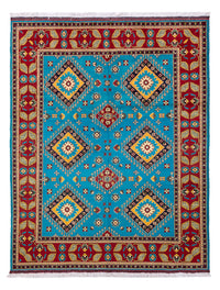Afghan Teppich - 195 x 150 cm - blau