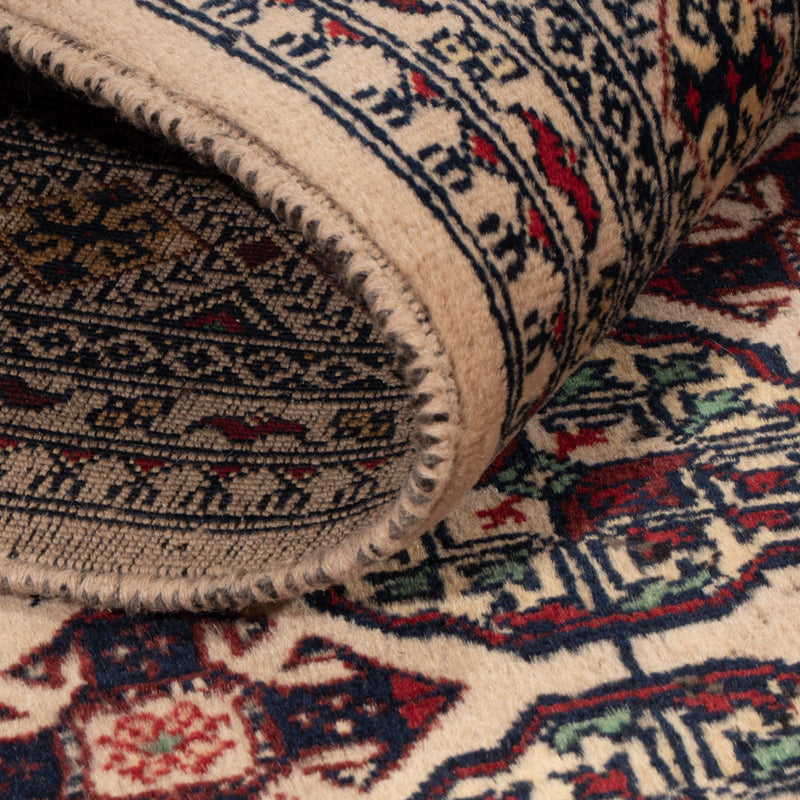 Afghan Teppich - 194 x 151 cm - hellgrau