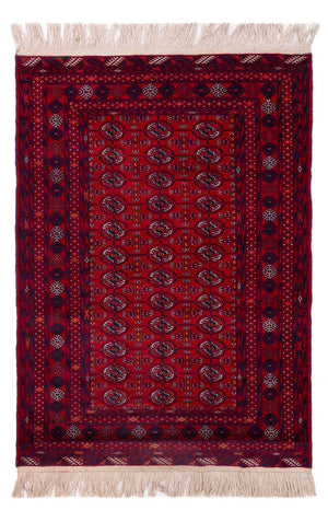 Afghan Teppich - Buchara - 189 x 133 cm - dunkelrot