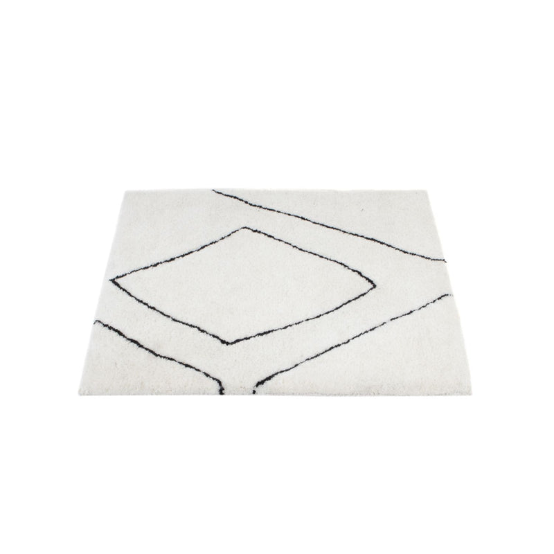 Wollteppich quadratisch  - 62 x 62 cm - hellgrau