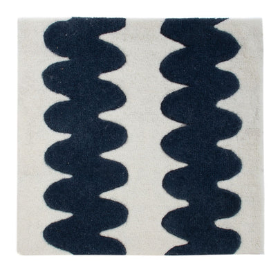 Wollteppich quadratisch  - 60 x 60 cm - mehrfarbig