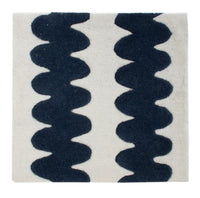 Wollteppich quadratisch  - 60 x 60 cm - mehrfarbig