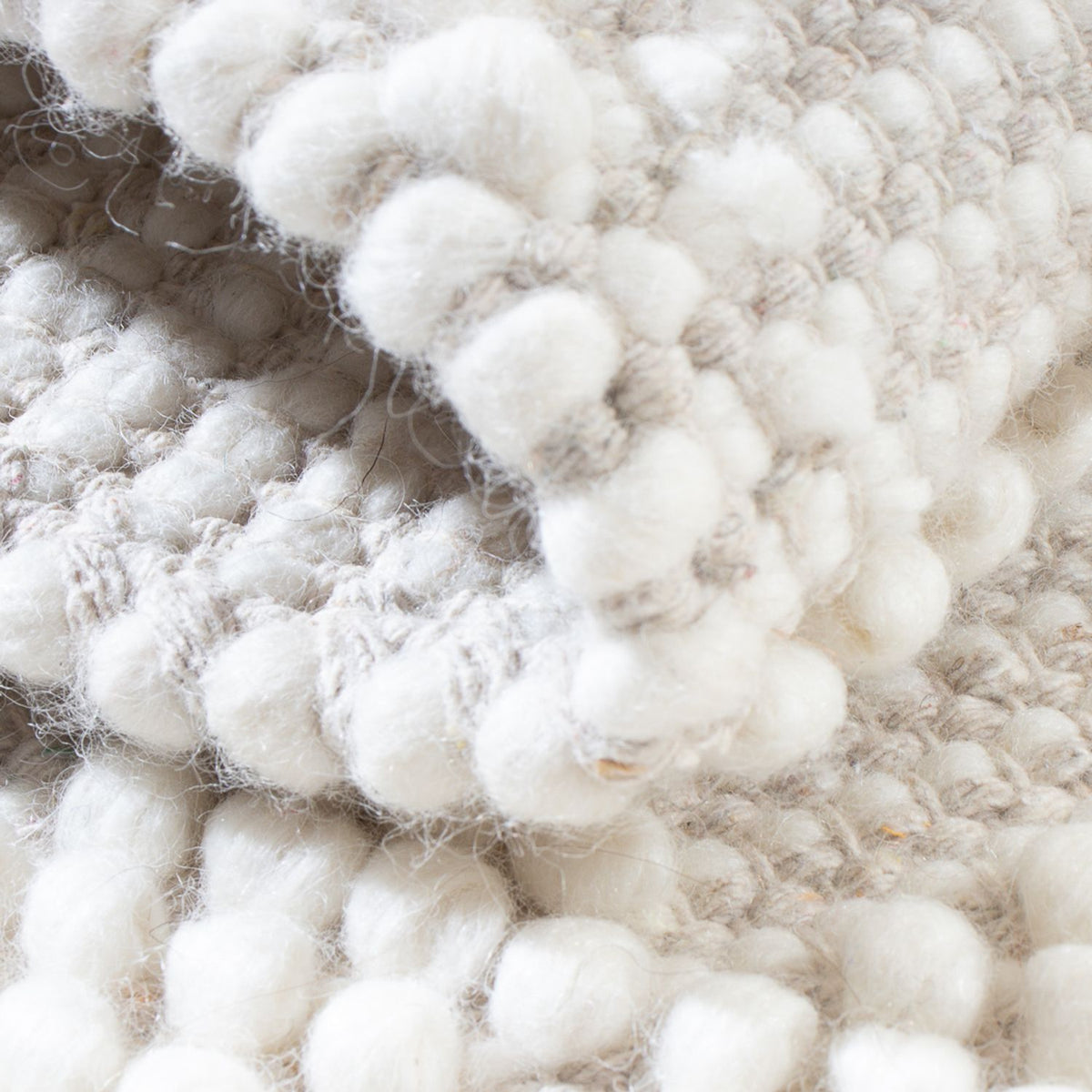 Wollteppich - 94 x 60 cm - hellgrau