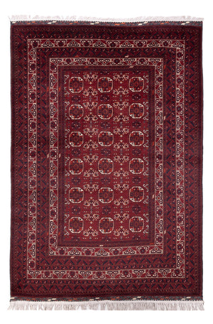 Afghan Teppich - Buchara - 290 x 201 cm - dunkelrot