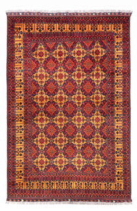 Afghan Teppich - 296 x 197 cm - dunkelbeige