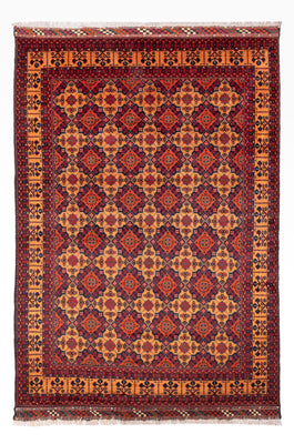 Afghan Teppich - 284 x 199 cm - dunkelbeige