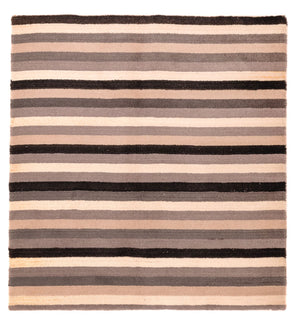 Wollteppich quadratisch  - 150 x 140 cm - mehrfarbig