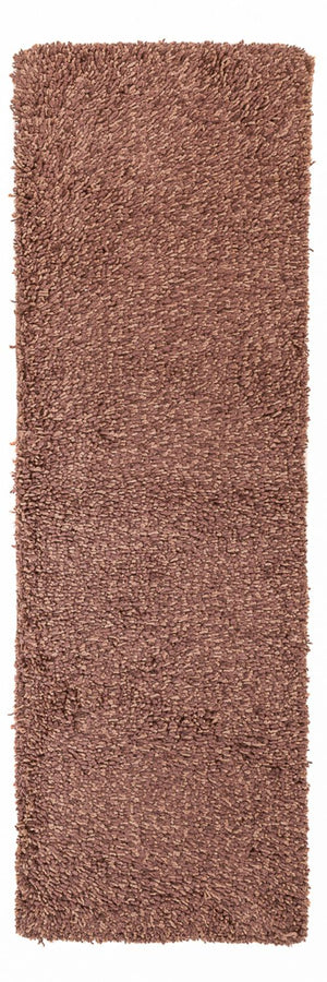 Läufer Hochflor - 203 x 64 cm - braun