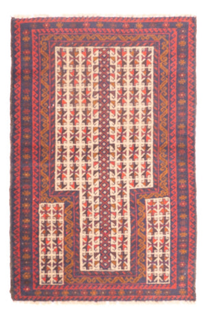 Belutsch Teppich - 128 x 82 cm - mehrfarbig