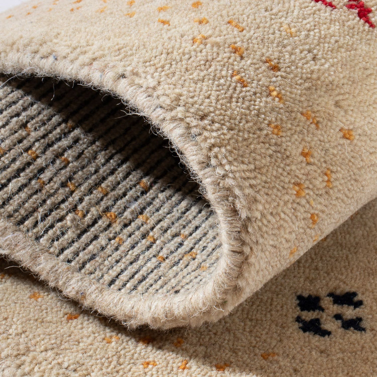 Gabbeh Teppich - Loribaft Softy - 90 x 60 cm - beige