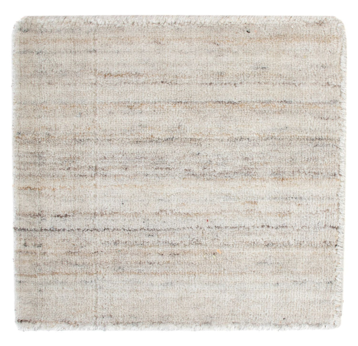Wollteppich quadratisch  - 34 x 32 cm - hellgrau