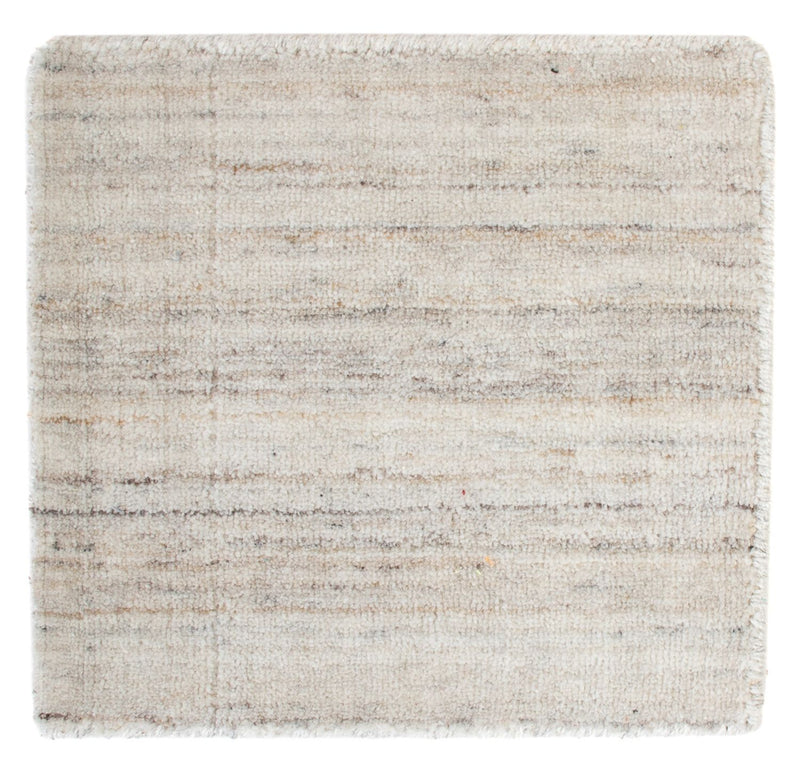 Wollteppich quadratisch  - 34 x 32 cm - hellgrau
