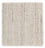 Wollteppich quadratisch  - 31 x 31 cm - hellgrau